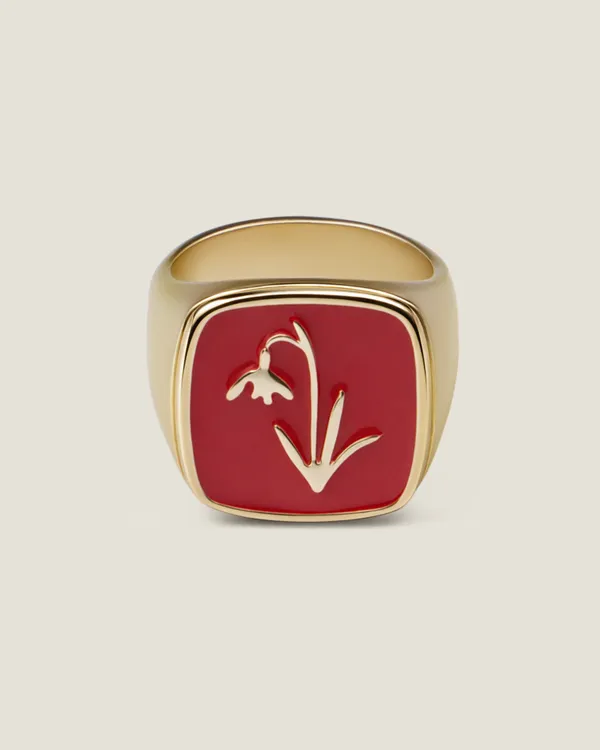SIGNET RING RED