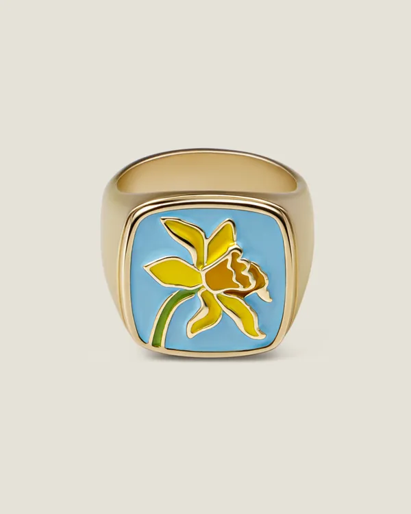 SIGNET RING BLUE